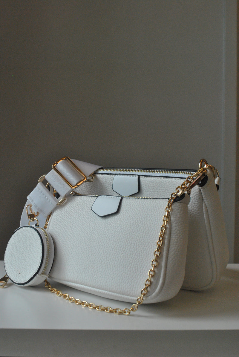 WHITE 3 IN 1 CROSSBODY BAG