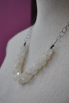 MOONSTONE TEARDROP DELICATE NECKLACE WITH ADJUSTABLE LENGTH