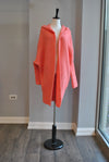 CORAL COLOR OVERSIZED OPEN STYLE SWEATER