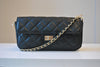 BLACK MINI QUILTED CROSSBODY BAG