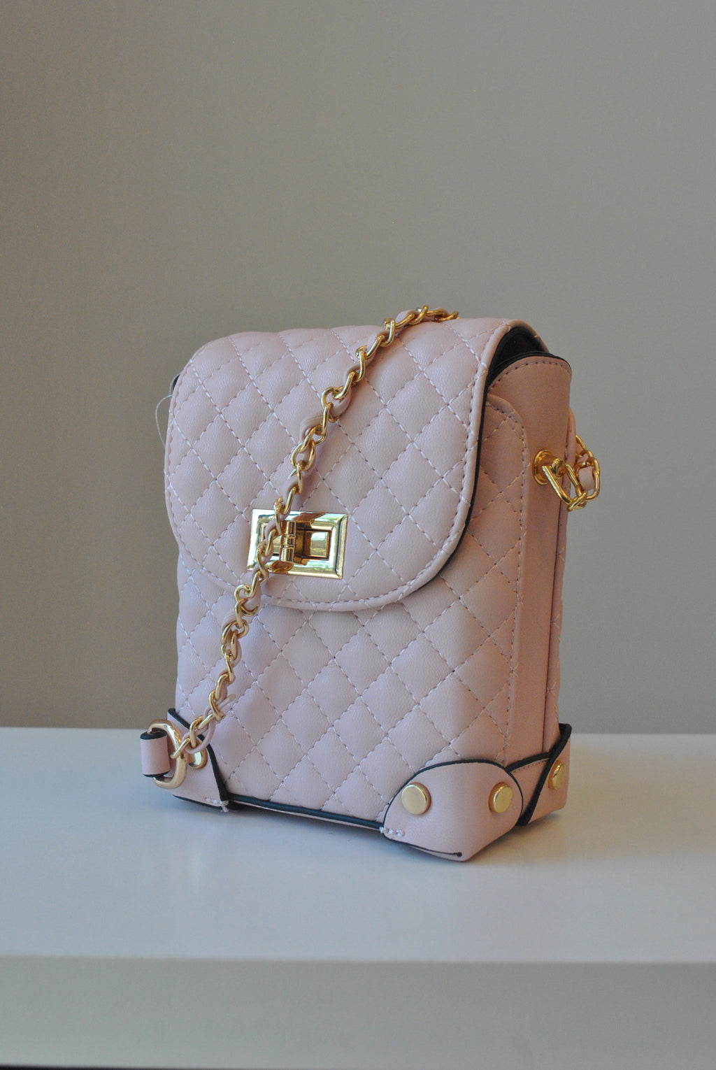BLUSH PINK CROSSBODY HANDBAG