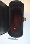 BLACK MINI CROSSBODY BAG WITH GOLD CHAIN