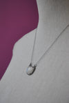 MOONSTONE AND RHINESTONES DELICATE NECKLACE