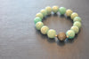 MINT AMAZONITE AND RHINESTONES STATEMENT BRACELETS SET