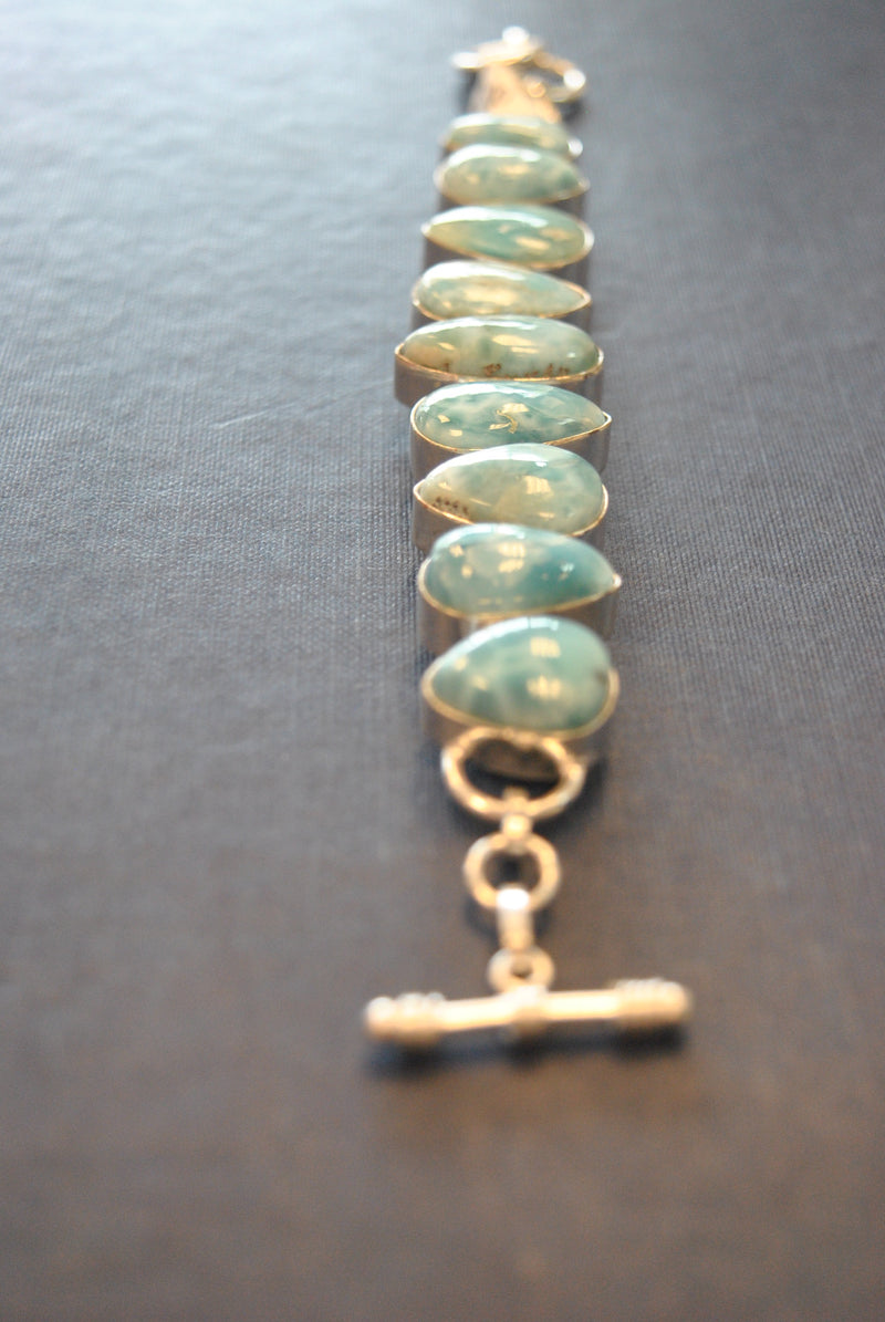 SILVER COLLECTION - LARIMAR STATEMENT BRACELET
