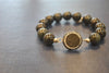 DARK BLUE TIGEREYE DRUZY AND LUCKY ELEPHANT CHARM STRETCHY STATEMENT BRACELET SET