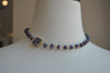 PURPLE MOONSTONE AND DRUZY WRAP BRACELET OR A CHOKER