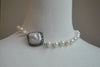 WHITE FRESHWATER PEARLS AND SWAROVSKI CRYSTALS WRAP BRACELET OR A CHOKER