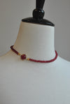 RUBY AND RHINESTONES ON GOLD DOUBLE BRACELET OR A CHOKER