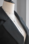 BLACK SIMPLE BLAZER WITH OPEN TIE BACK