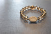 SMOKY QUARTZ STRETCHY BRACELET SET WITH CHARMS