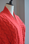 CORAL SWEATER WITH A BELT