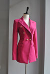 FUSCHIA DOUBLE BREATED BLAZER
