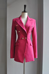FUSCHIA DOUBLE BREATED BLAZER