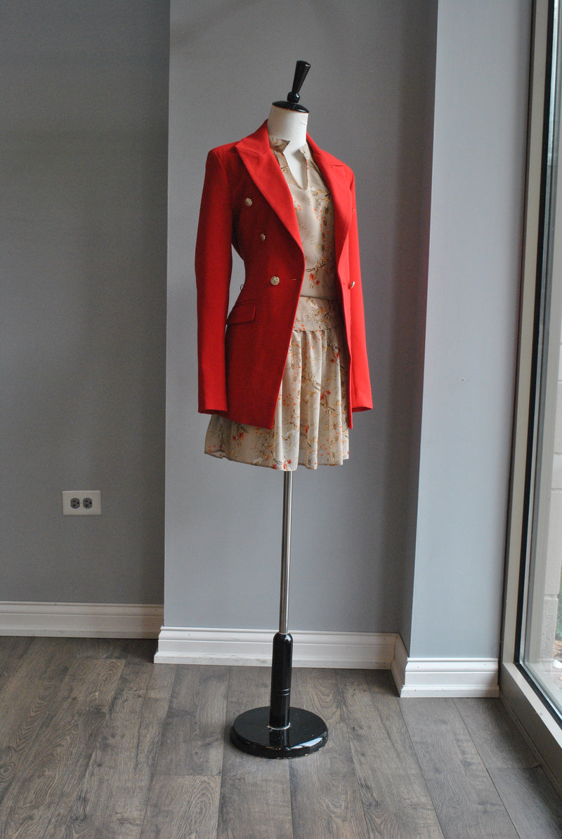 RED DOUBLE BREATED BLAZER