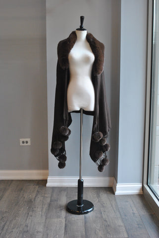 BLACK OPEN CARDIGAN SWEATER WITH A BELT