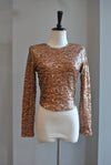 ROSE PINK SEQUIN SET OF MINI SKIRT AND A TOP