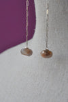 PEACH MOONSTONES DROP DELICATE EARRINGS