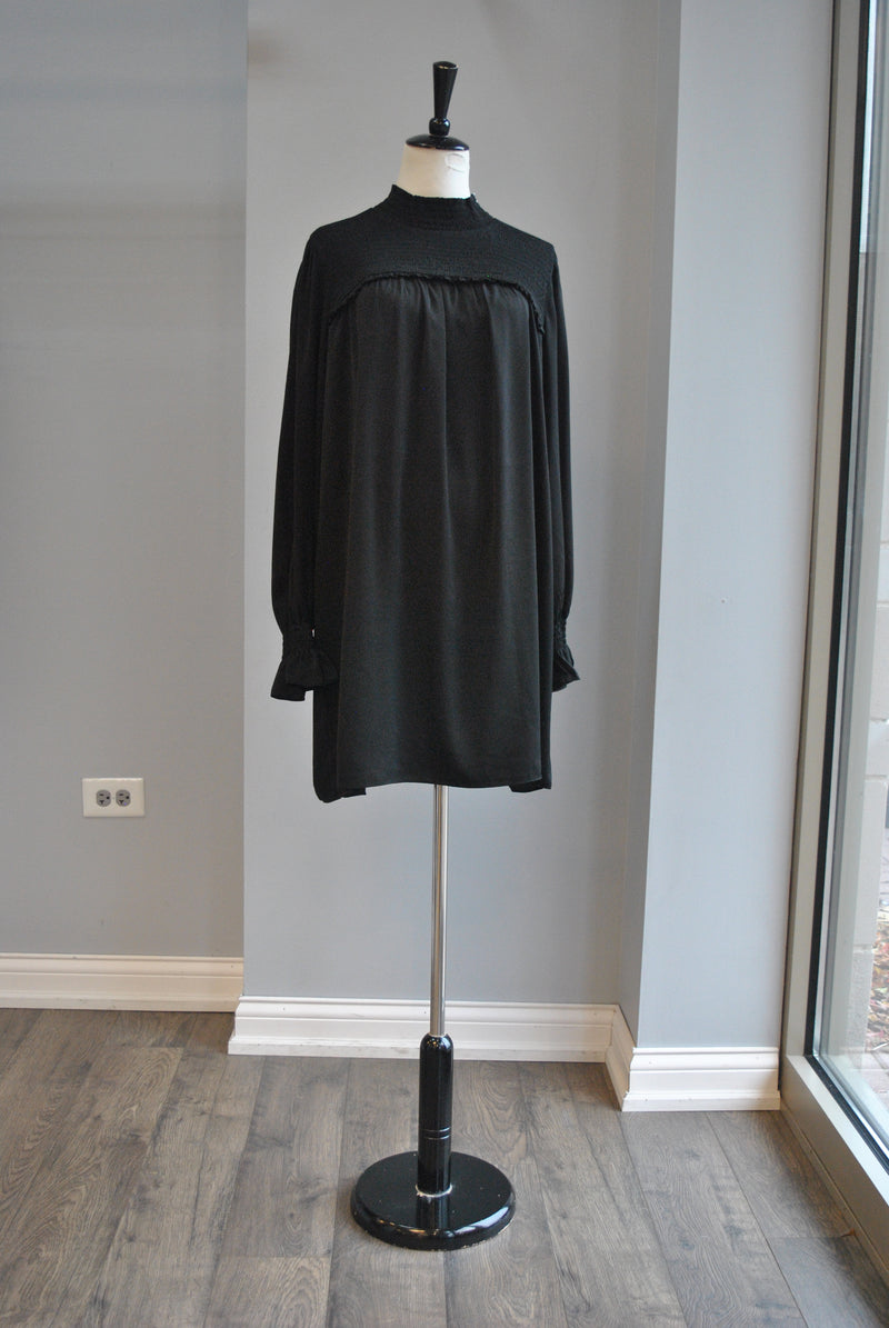 CLEARANCE - BLACK TUNIC WITH HIGH NECK