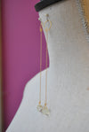 FASHION COLLECTION - BLACK TASSEL GOLD STATEMENT EARRINGS