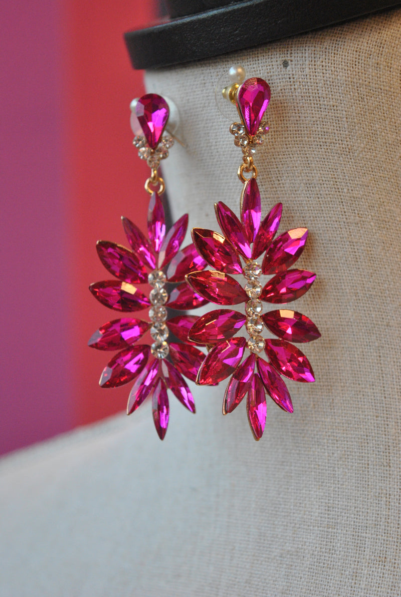 Blush pink sales statement earrings