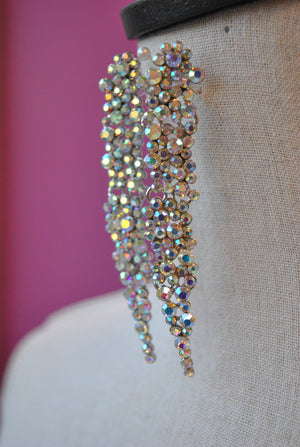 FASHION COLLECTION - OPALITE CRYSTALS STATEMENT EARRINGS
