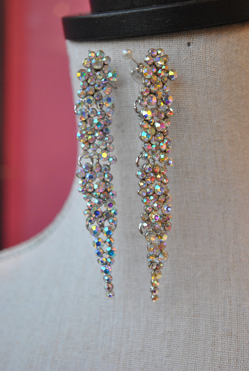 FASHION COLLECTION - OPALITE CRYSTALS STATEMENT EARRINGS