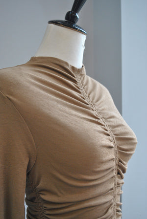 TAUPE HIGH NECK BODYSUIT