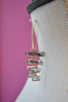 TOURMALINATED QUARTZ STATEMENT LONG EARRINGS