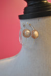 HOOP COLLECTION - MOTHER OF PEARLS AND SWAROVSKI CRYSTALS HOOPS