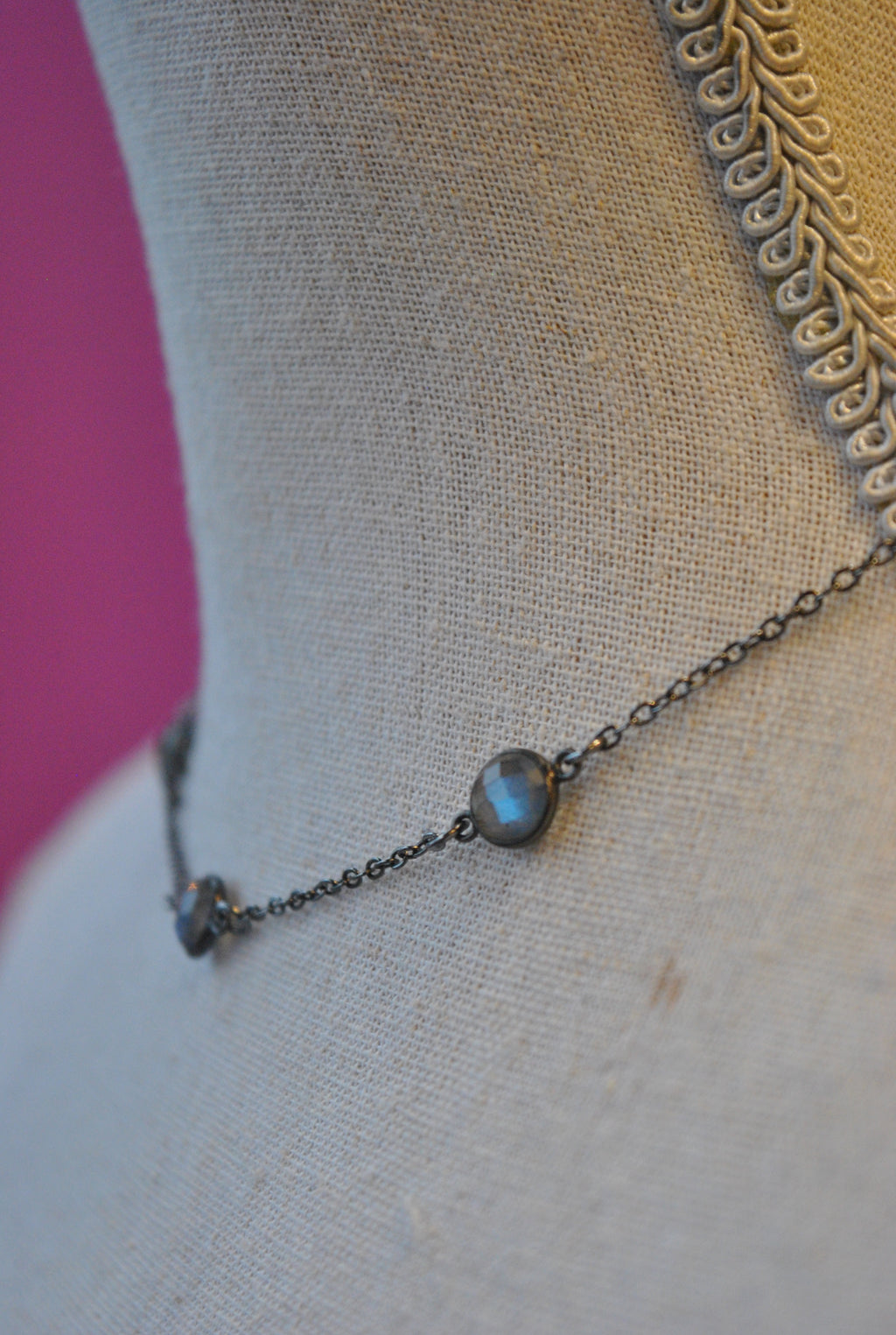 LABRADORITE LINKS DELICATE NECKLACE