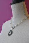 CARNELIAN AND SWAROVSKI CRYSTALS NECKLACE