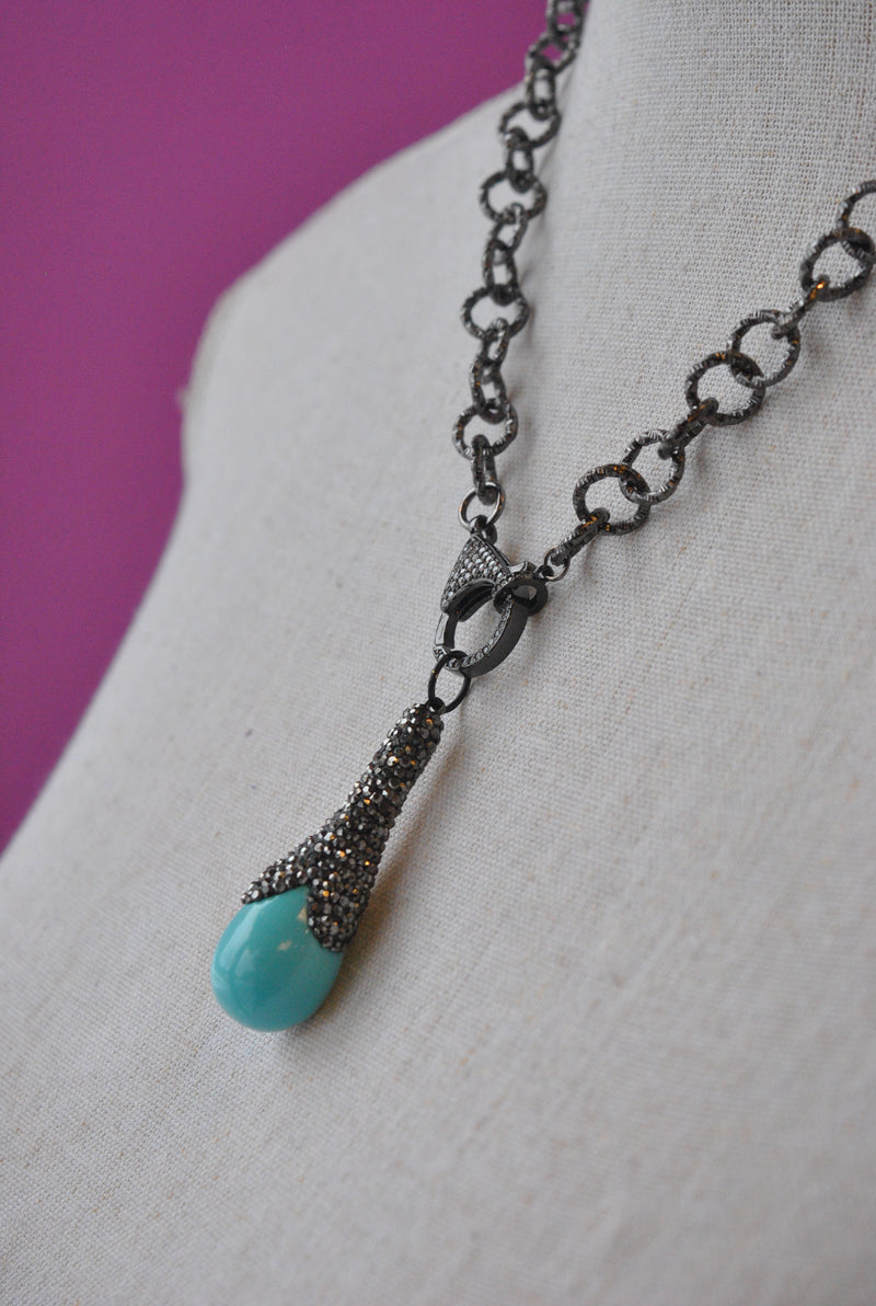 BLUE CERAMICS PENDANT