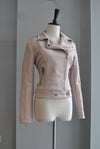 BLUSH PINK MOTO FAUX SUEDE JACKET