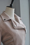 BLUSH PINK MOTO FAUX SUEDE JACKET