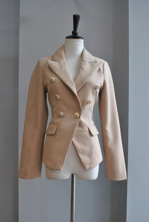 LIGHT CARAMEL DOUBLE BREASTED BLAZER