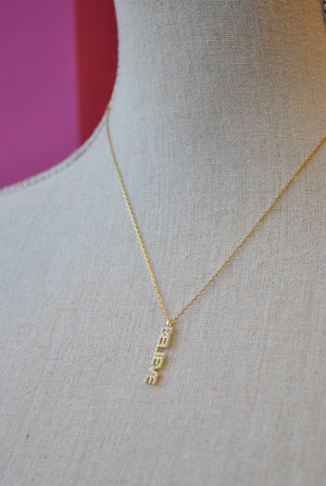 GOLD DELICATE NECKLACE WITH "BELIEVE' CHARM