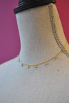 GOLD CHOKER STYLE NECKLACE WITH STAR CHARMS