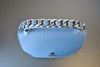 NAVY BLUE MINI SATCHEL WITH DETACHABLE CROSSBODY CHAIN