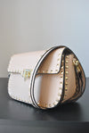 BEIGE CROSSBODY BAG WITH GOLD STUDS