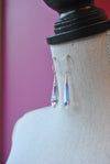 CLEAR AB CUT SWAROVSKI CRYSTALS STATEMENT EARRINGS