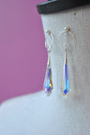 CLEAR AB CUT SWAROVSKI CRYSTALS STATEMENT EARRINGS