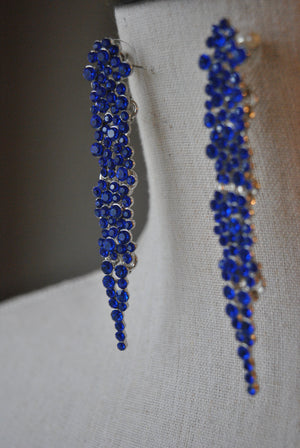 FASHION COLLECTION - COBALT BLUE CRYSTAL EARRINGS