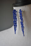 FASHION COLLECTION - BLACK TASSEL GOLD STATEMENT EARRINGS