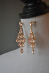 FASHION COLLECTION - DUSTY PINK CRYSTALS EARRINGS