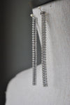 FASHION COLLECTION - CLEAR CRYSTALS LONG EARRINGS
