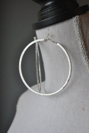 FASHION COLLECTION - CRYSTAL CLEAR OVERSIZED HOOPS