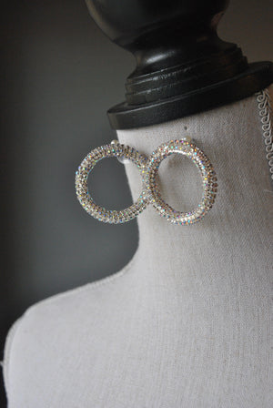 FASHION COLLECTION - CRYSTAL CLEAR SMALL HOOP STUDS