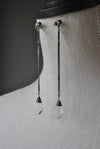 FASHION COLLECTION - BLACK TASSEL GOLD STATEMENT EARRINGS