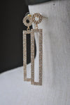 FASHION COLLECTION - GOLD RHINESTONES EVENING EARRINGS